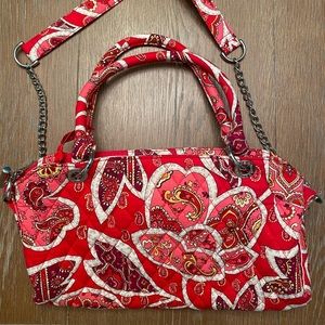 Vera Bradley Pink and Red Paisley Satchel
